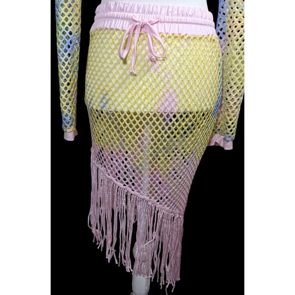 InGear Resort Mermaidcore Pastel Rainbow Two Piece Swim Cover Up - Picture 4 of 10